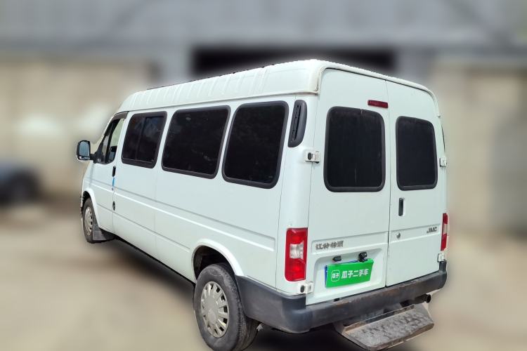 Used JMC Transit 2019 2.8T Commercial Version Long Wheelbase Mid-Roof 6-Seater Rear Single Tire China VI Emission Standard – JX493 Rear Left 45 Deg