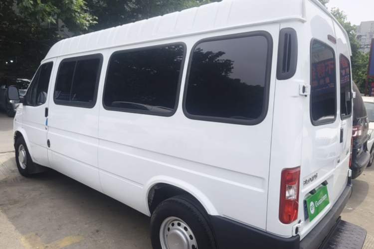 Used JMC Transit 2019 2.8T Commercial Version Long Wheelbase Mid-Roof 6-Seater Rear Single Tire China VI Emission Standard – JX493 Rear Left 45 Deg