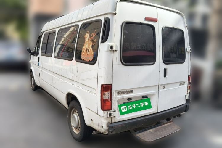Used JMC Transit 2019 2.8T Commercial Version Long Wheelbase Mid-Roof 6-Seater Rear Single Tire China VI Emission Standard – JX493 Rear Left 45 Deg