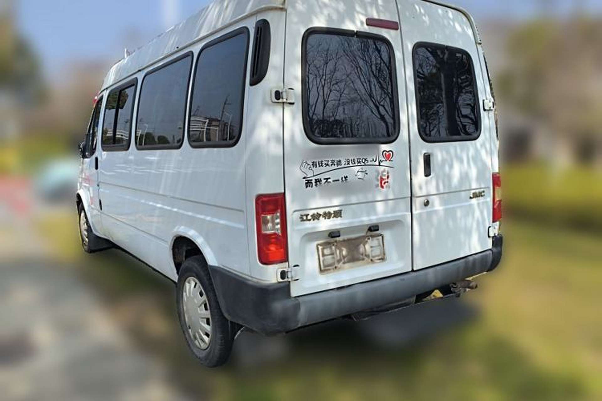 Used JMC Transit 2019 2.8T Commercial Version Long Wheelbase Mid-Roof 6-Seater Rear Single Tire China VI Emission Standard – JX493 Rear Left 45 Deg