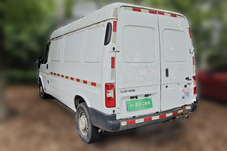 Used JMC Transit 2019 2.8T Commercial Version Long Wheelbase Mid-Roof 3-Seater Rear Single Tire China VI Emission Standard – JX493 Rear Left 45 Deg