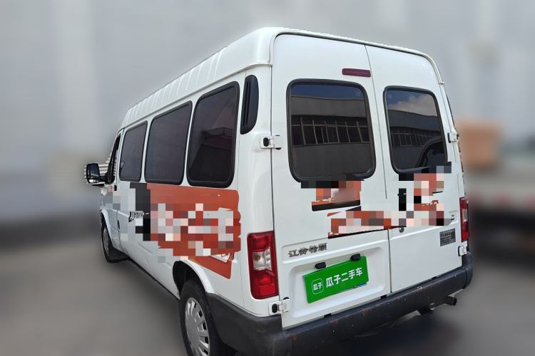 Used JMC Transit 2019 2.8T Commercial Version Long Wheelbase Mid-Roof 6-Seater Rear Single Tire China VI Emission Standard – JX493 Rear Left 45 Deg
