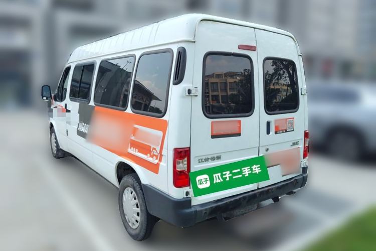 Used JMC Transit 2019 2.8T Commercial Version Long Wheelbase Mid-Roof 6-Seater Rear Single Tire China VI Emission Standard – JX493 Rear Left 45 Deg
