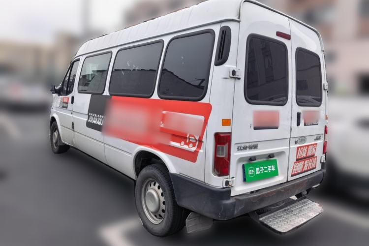 Used JMC Transit 2019 2.8T Commercial Version Long Wheelbase Mid-Roof 6-Seater Rear Single Tire China VI Emission Standard – JX493 Rear Left 45 Deg