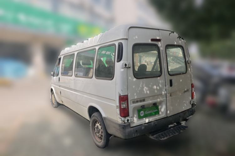 Used JMC Transit 2019 2.8T Commercial Version Long Wheelbase Mid-Roof 6-Seater Rear Single Tire China VI Emission Standard – JX493 Rear Left 45 Deg