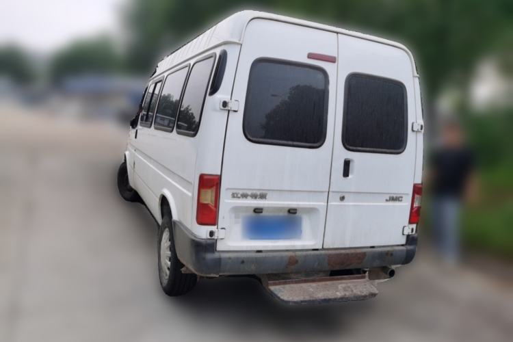 Used JMC Transit 2019 2.8T Commercial Version Long Wheelbase Mid-Roof 6-Seater Rear Single Tire China VI Emission Standard – JX493 Rear Left 45 Deg