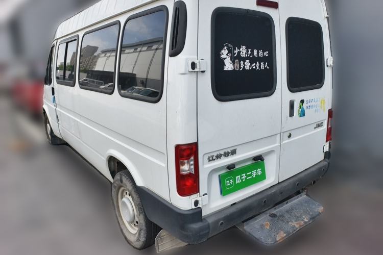 Used JMC Transit 2019 2.8T Commercial Version Long Wheelbase Mid-Roof 6-Seater Rear Single Tire China VI Emission Standard – JX493 Rear Left 45 Deg