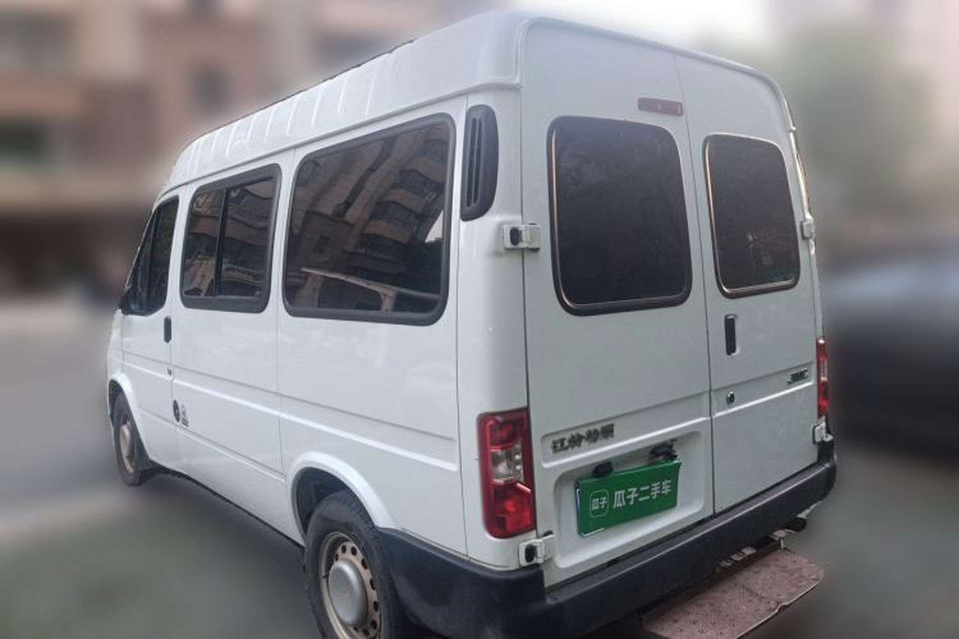 Used JMC Transit 2019 2.8T Commercial Version Short Wheelbase Mid-Roof 6-Seater China VI JX493 Rear Left 45 Deg