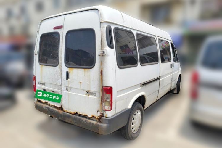 Used JMC Transit 2019 2.8T Commercial Version Long Wheelbase Mid-Roof 6-Seater Rear Single Tire China VI Emission Standard – JX493 Rear Right 45 Deg