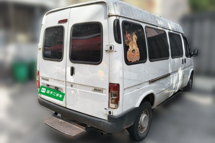 Used JMC Transit 2019 2.8T Commercial Version Long Wheelbase Mid-Roof 6-Seater Rear Single Tire China VI Emission Standard – JX493 Rear Right 45 Deg
