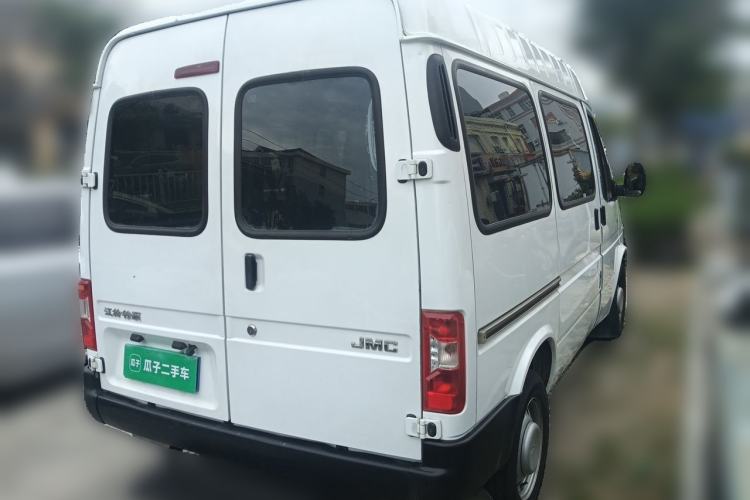 Used JMC Transit 2019 2.8T Commercial Version Short Wheelbase Mid-Roof 6-Seater China VI JX493 Rear Right 45 Deg