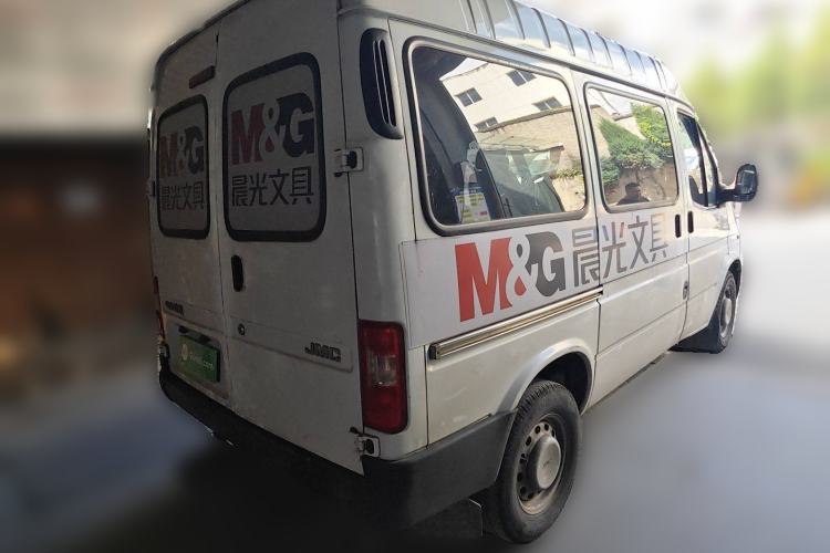 Used JMC Transit 2019 2.8T Commercial Version Short Wheelbase Mid-Roof 6-Seater China VI JX493 Rear Right 45 Deg