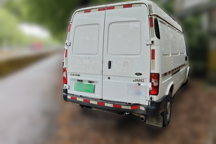 Used JMC Transit 2019 2.8T Commercial Version Long Wheelbase Mid-Roof 3-Seater Rear Single Tire China VI Emission Standard – JX493 Rear Right 45 Deg