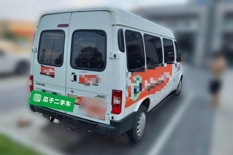 Used JMC Transit 2019 2.8T Commercial Version Long Wheelbase Mid-Roof 6-Seater Rear Single Tire China VI Emission Standard – JX493 Rear Right 45 Deg