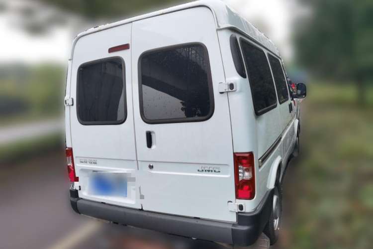 Used JMC Transit 2019 2.8T Commercial Version Short Wheelbase Mid-Roof 6-Seater China VI JX493 Rear Right 45 Deg
