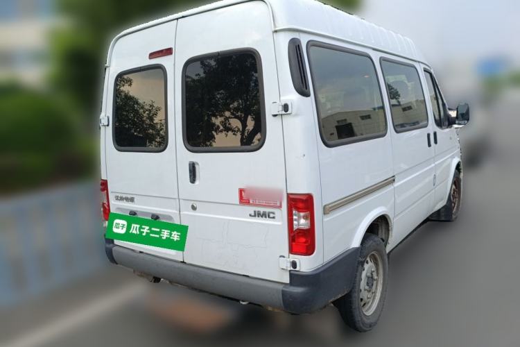 Used JMC Transit 2019 2.8T Commercial Version Short Wheelbase Mid-Roof 6-Seater China VI JX493 Rear Right 45 Deg
