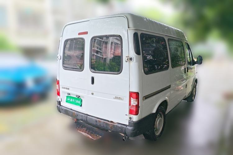 Used JMC Transit 2019 2.8T Commercial Version Short Wheelbase Mid-Roof 6-Seater China VI JX493 Rear Right 45 Deg