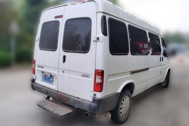Used JMC Transit 2019 2.8T Commercial Version Long Wheelbase Mid-Roof 6-Seater Rear Single Tire China VI Emission Standard – JX493 Rear Right 45 Deg