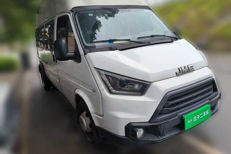 Used JMC Transit 2020 2.8T Business-Grade Long-Wheelbase Mid-Roof 9-Seater China V Emission Standard JX493 Front Right 45 Deg