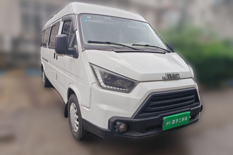 Used JMC Transit 2020 2.8T Business-Grade Long-Wheelbase Mid-Roof 9-Seater China V Emission Standard JX493 Front Right 45 Deg