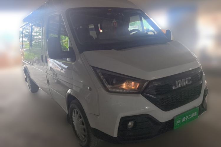 Used JMC Transit 2020 2.8T Business-Grade Long Wheelbase Mid-Roof 9-Seater China VI JX493 Front Right 45 Deg
