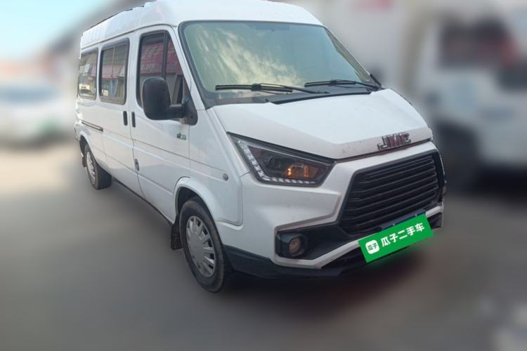 Used JMC Transit 2020 2.8T Business-Grade Long Wheelbase Mid-Roof 9-Seater China VI JX493 Front Right 45 Deg