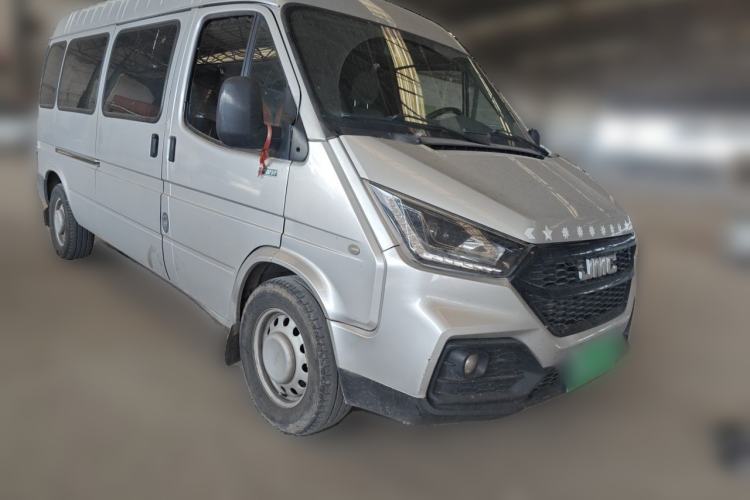 Used JMC Transit 2021 2.8T Space King Standard Version Long Wheelbase Mid-Height Roof Rear Single Tire – Step 6-Seater Diesel China VI Emission Standard JX493 Front Right 45 Deg