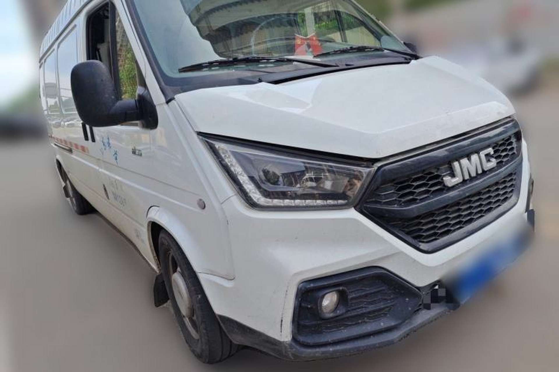 Used JMC Transit 2021 2.8T Space King Standard Version Long Wheelbase Mid-Height Roof Rear Single Tire 3-Seater Diesel China VI Emission Standard JX493 Front Right 45 Deg