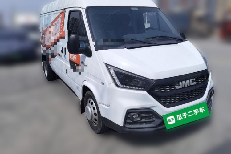 Used JMC Transit 2021 2.8T Space King Taurus Long Wheelbase Mid-Height Roof with Rear Dual Tires 3-Seater Diesel China VI Emission Standard JX493 Front Right 45 Deg