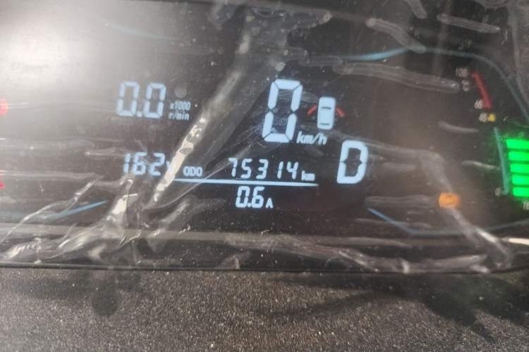 Used JMEV E200L 2018 E200L Standard Model (250 km) Odometer Close Up