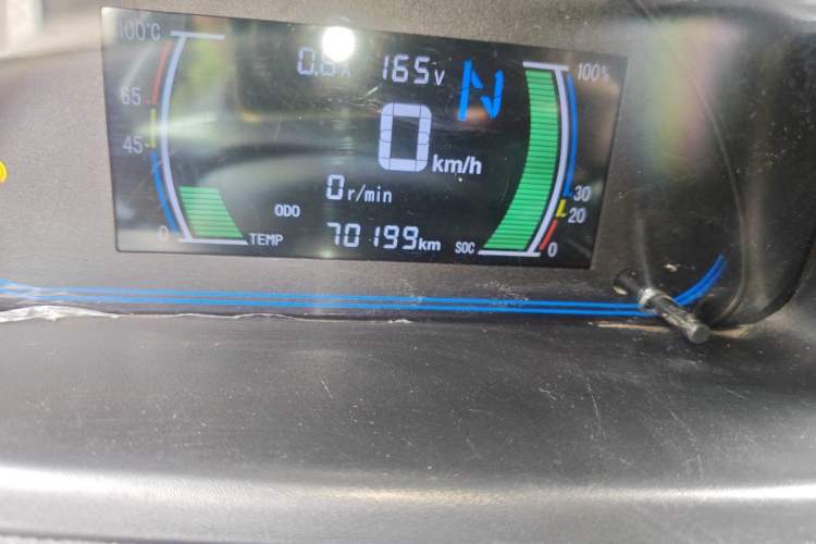 Used JMEV E200L 2017 E200P Standard Edition Odometer Close Up