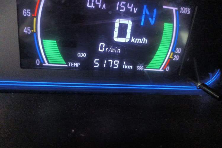 Used JMEV E200L 2018 E200L Standard Model (250 km) Odometer Close Up