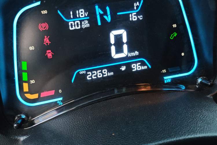 Used JMEV Xiao Qilin 2022 Heart-Pounding Edition Odometer Close Up