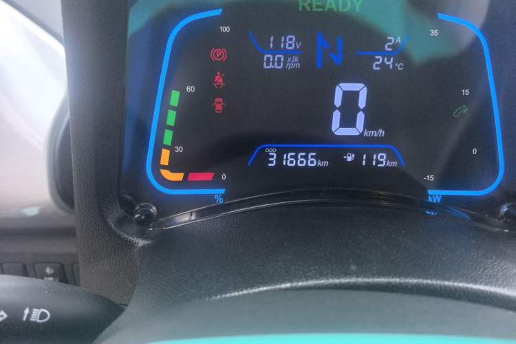 Used JMEV Xiao Qilin 2022 Dynamic Edition Odometer Close Up