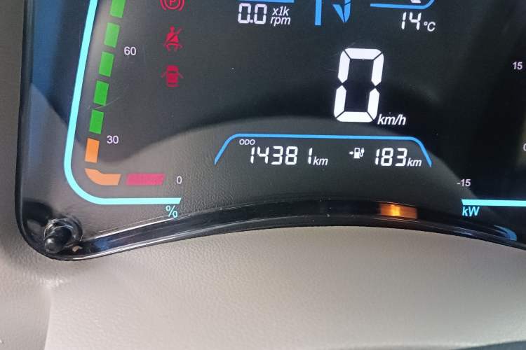 Used JMEV Xiao Qilin 2022 Heart-Pounding Edition Odometer Close Up