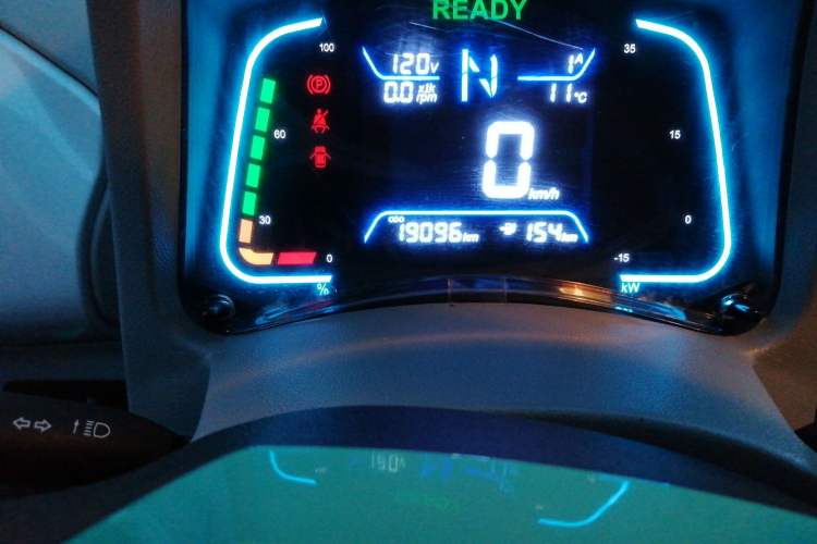 Used JMEV Xiao Qilin 2023 Joyful Edition 201km Comfort Model Odometer Close Up