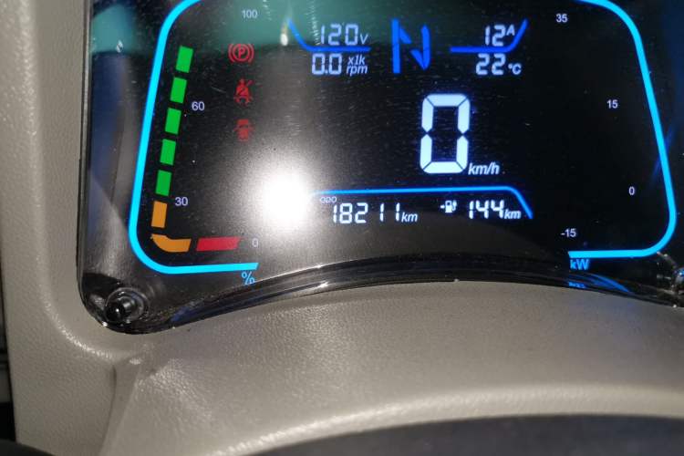 Used JMEV Xiao Qilin 2024 201km Comfort Version Odometer Close Up