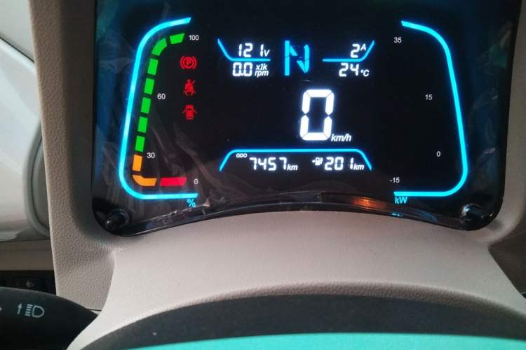 Used JMEV Xiao Qilin 2024 201 km Luxury Version Odometer Close Up