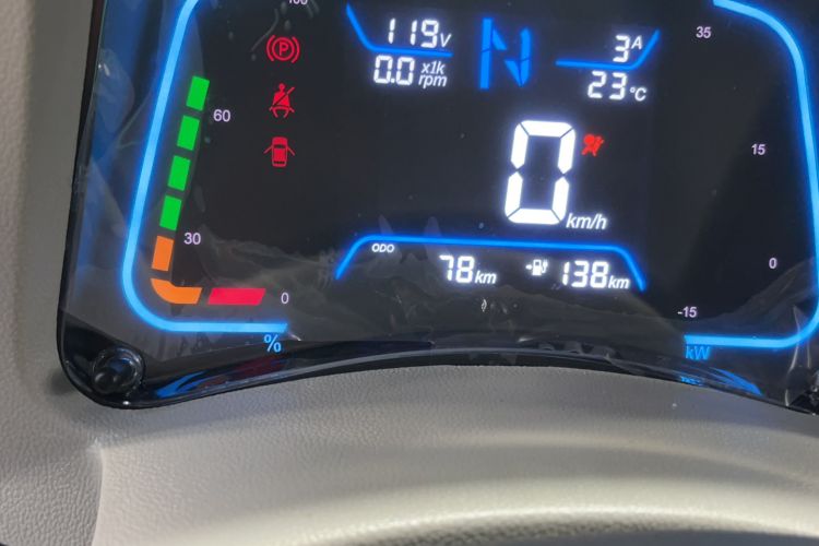 Used JMEV Xiao Qilin 2024 201km Comfort Version Odometer Close Up