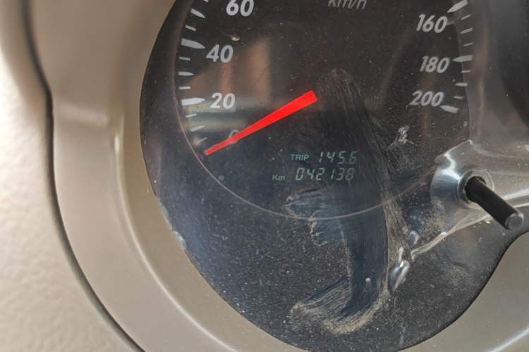 Used Jonway A380 2012 1.6L Manual Elite Model Odometer Close Up