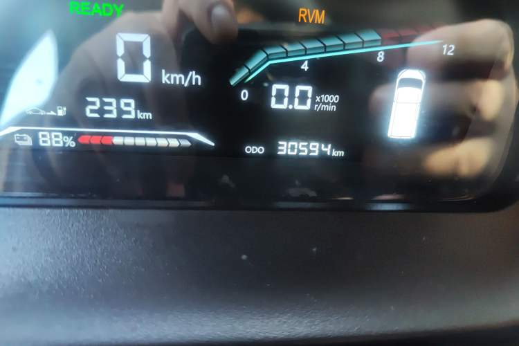 Used Karry Dolphin EV 2021 Upgraded Smart Enjoyment Model Odometer Close Up