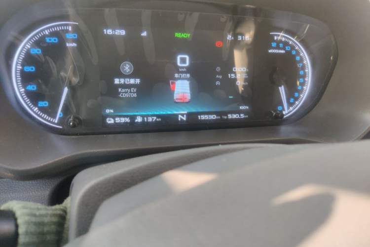 Used Karry Jiangtun E6 2024 AVIC 38.64kWh Wide-Heart Edition Odometer Close Up