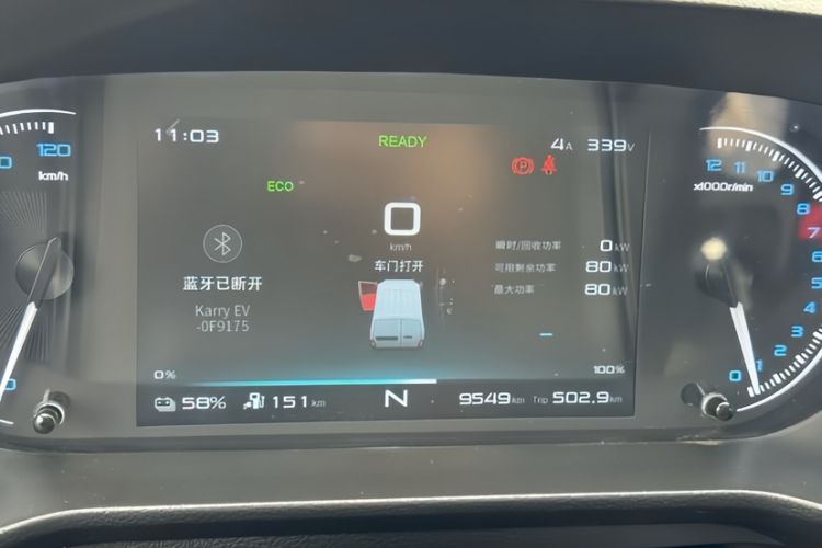 Used Karry Jiangtun E7 2024 Mingchuang 6-Seater Version Odometer Close Up