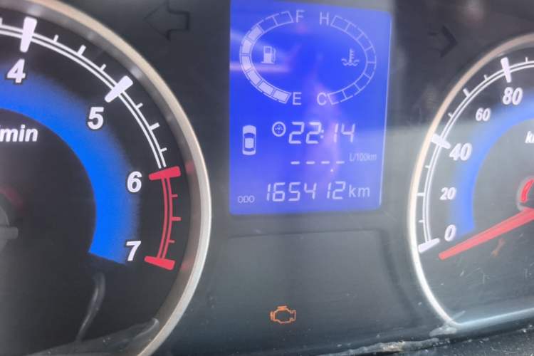 Used Karry K50 2015 1.5L Manual Luxury Model Odometer Close Up