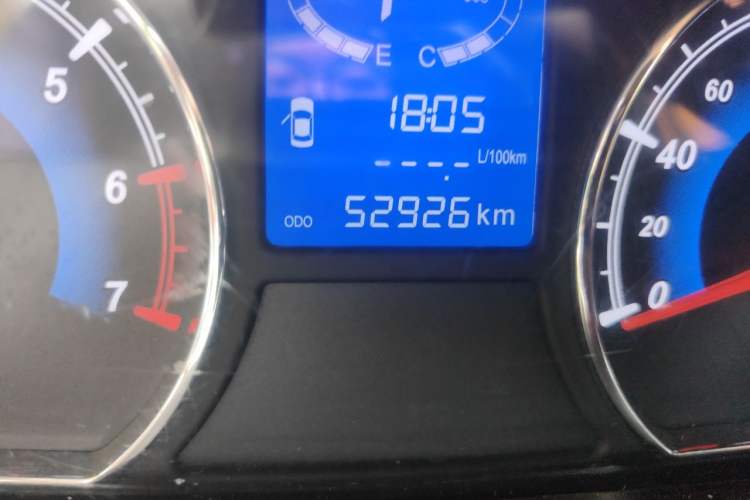 Used Karry K50 2017 K50S 1.5L Automatic Luxury Model Odometer Close Up