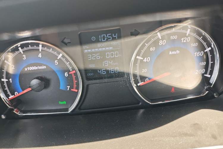 Used Karry K50EV 2018 Luxury EV Model Odometer Close Up