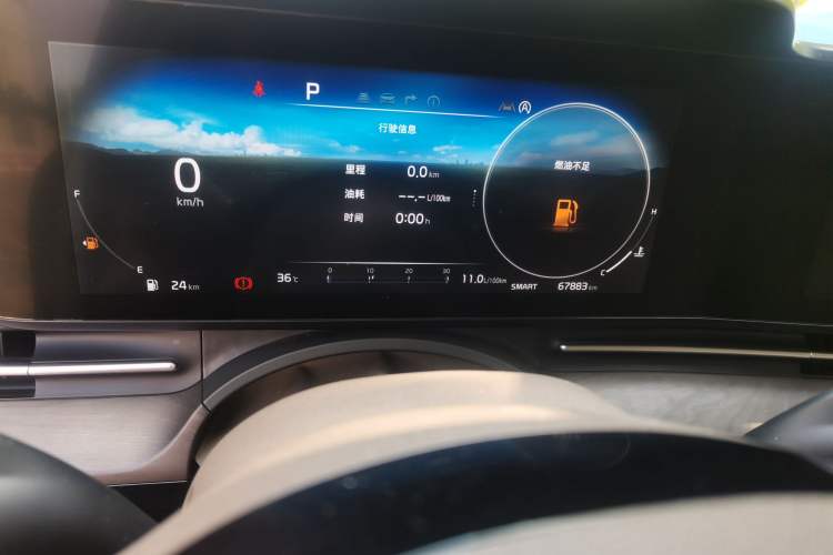 Used Kia Carnival 2021 2.0T Flagship Edition Odometer Close Up
