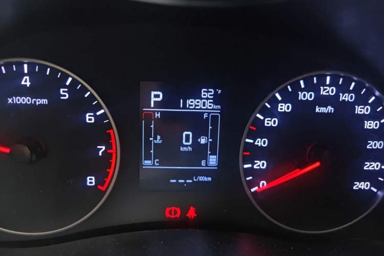 Used Kia Forte 2019 1.6L Automatic Fashion Edition China VI Standard Odometer Close Up