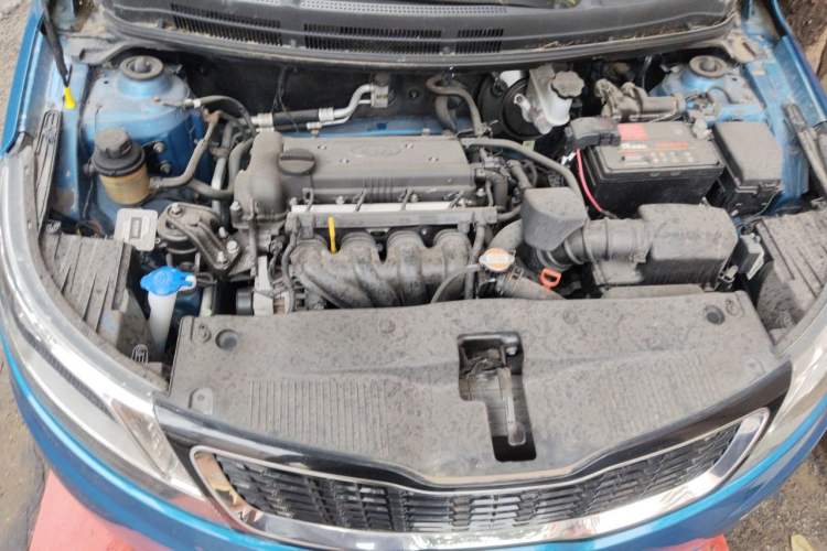 Used Kia K2 2011 Sedan 1.4L Automatic Top-Trim Engine Bay