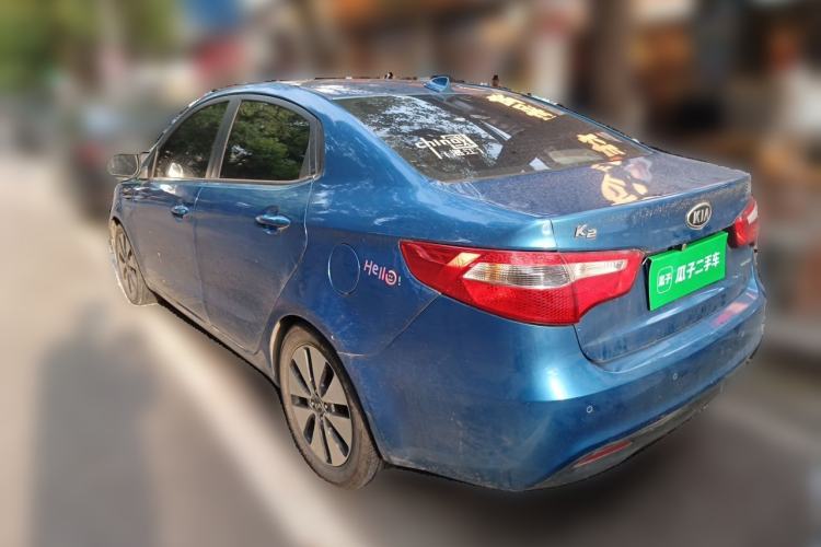 Used Kia K2 2011 Sedan 1.6L Automatic Transmission Premium Rear Left 45 Deg